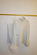 Beige Jogging set with detachable fur cuff