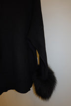 close up of detachable fur cuff