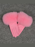 Leather Gloves with fur