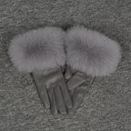 Leather Gloves with fur