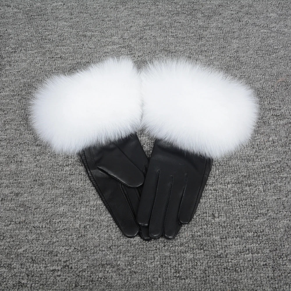 Leather Gloves with fur