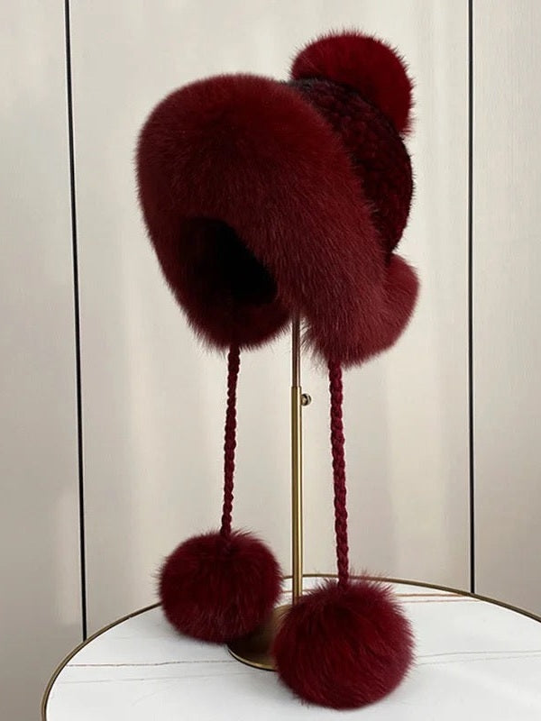 burgundy hat