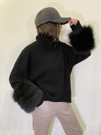 The Cortina Turtleneck Black - Zilaya
